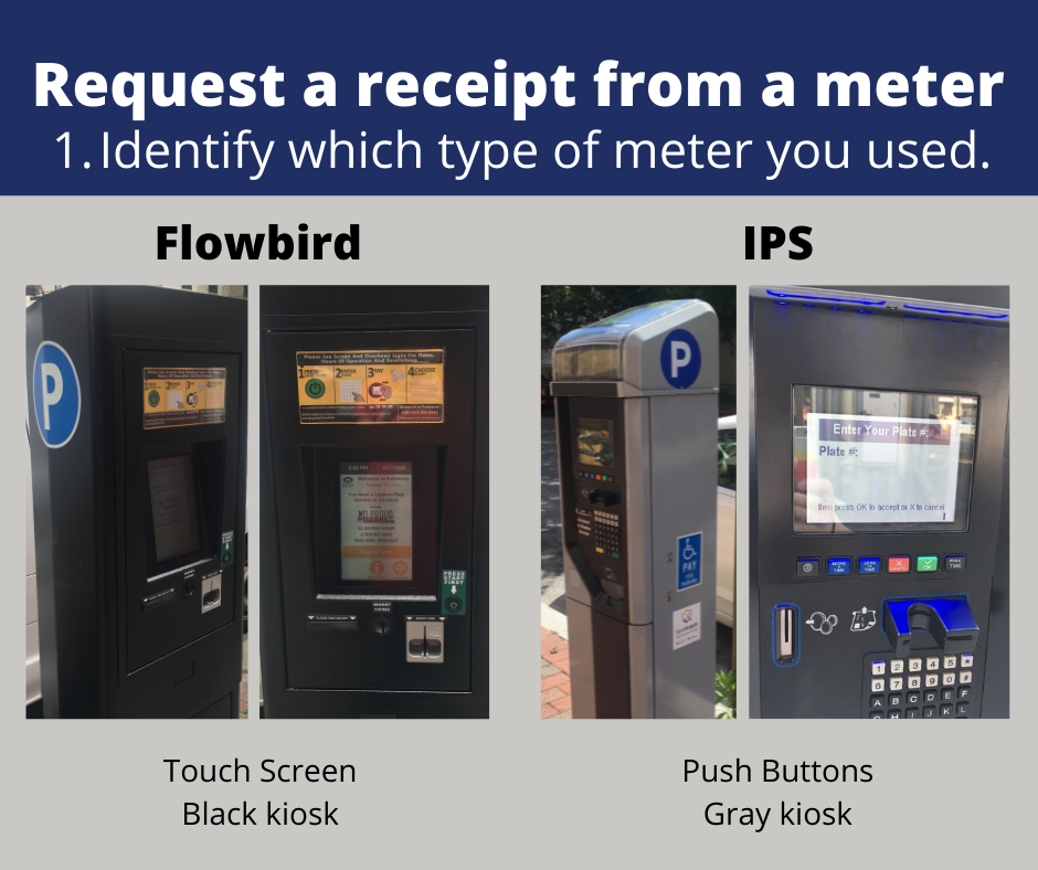 Request a Receipt for Parking at a Meter
